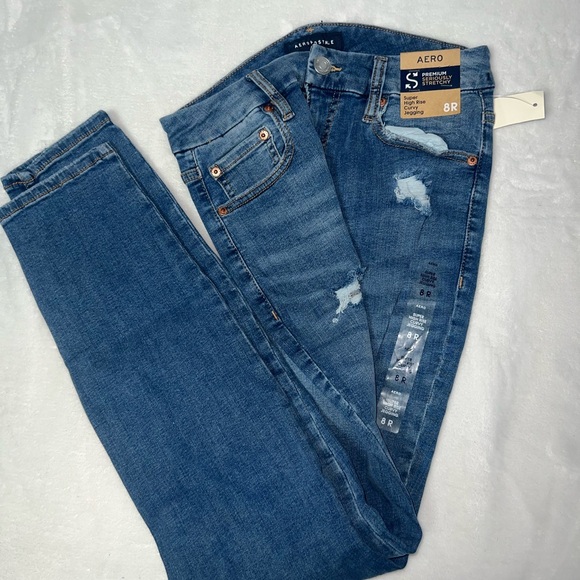 NWT Aeropostal Super High Rise Curvy Ripped Jegging - Picture 3 of 5